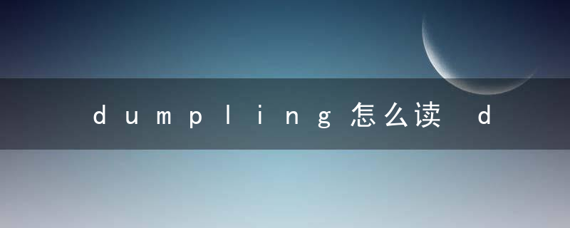 dumpling怎么读 dumpling的意思